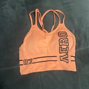 Aeropostal Orange padded cropped tank top